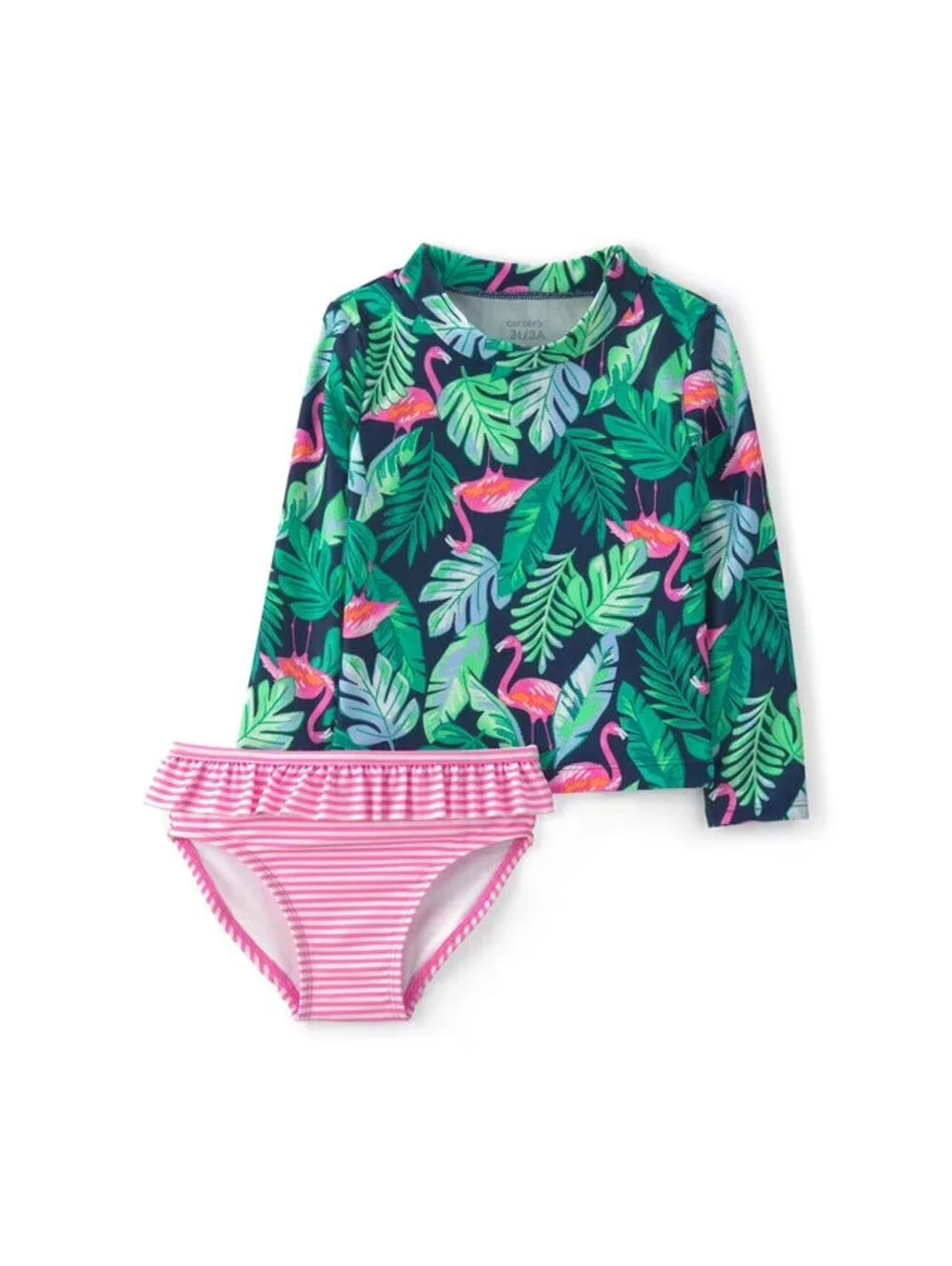 Carter's Girls Swim Set Topical/Pink Size 3T